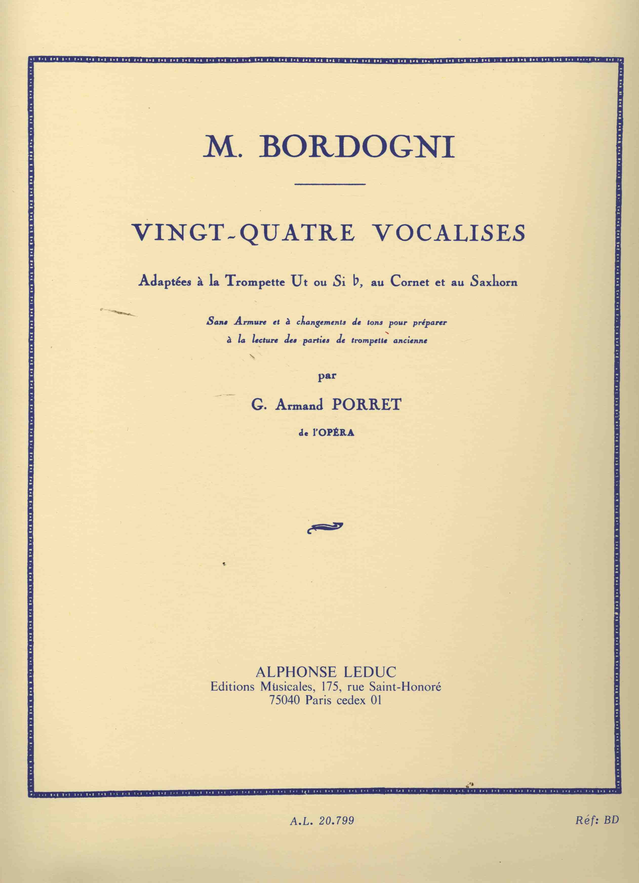 Marco Bordogni's Vingt-Quatre (24) Vocalises