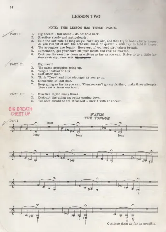 Range Study - Down Routine example from Claude Gordon's Systematic Approach book