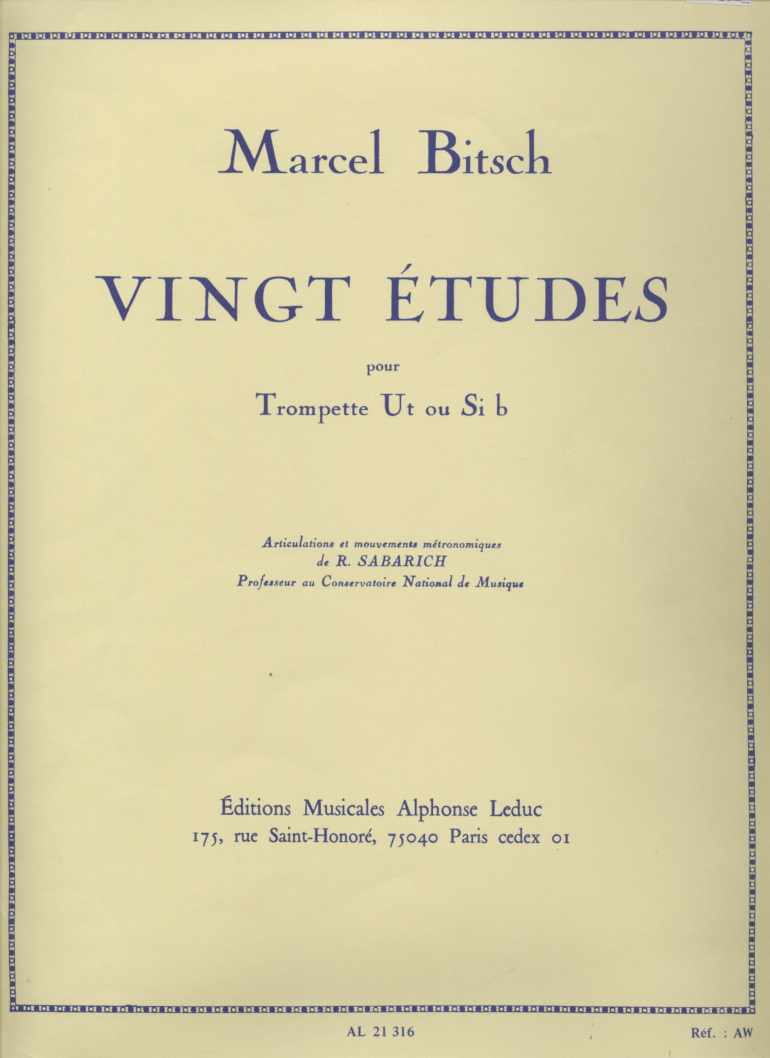 Marcel Bitsch 20 Etudes