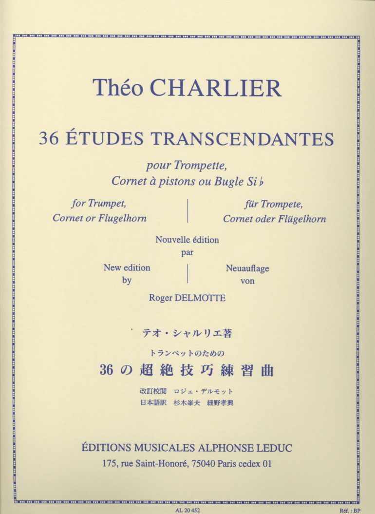 Theo Charlier's Trente-Six Études Transcendantes Pour Trompette
