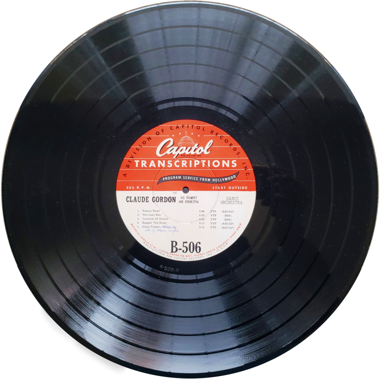 Claude Gordon Playing Capitol Records B-506