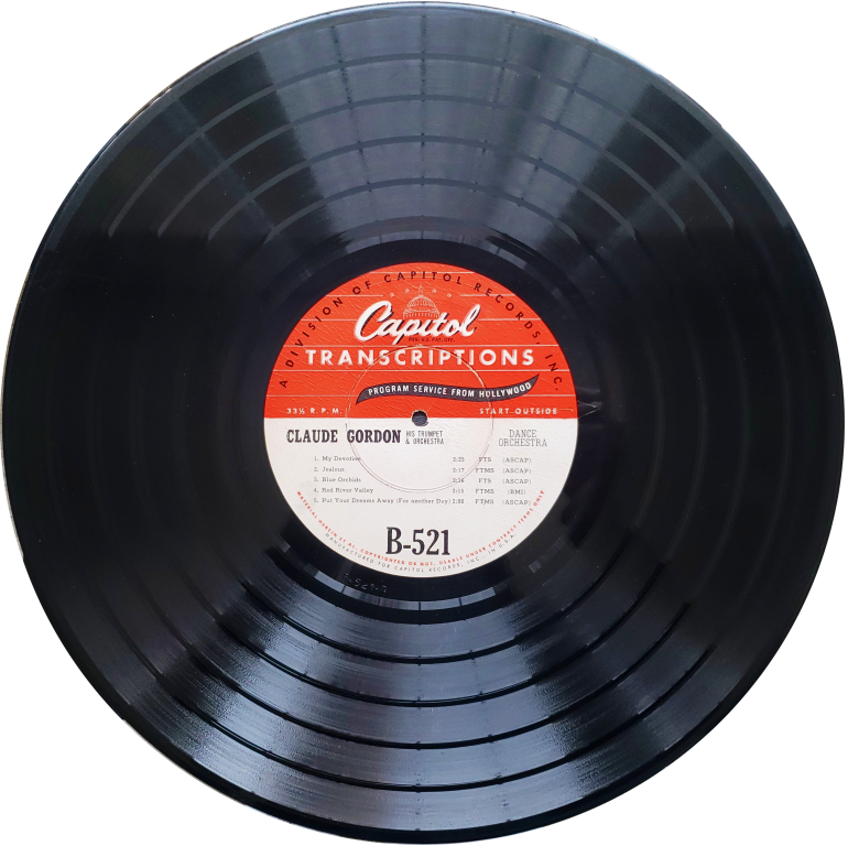 Claude Gordon Capitol Records B-521