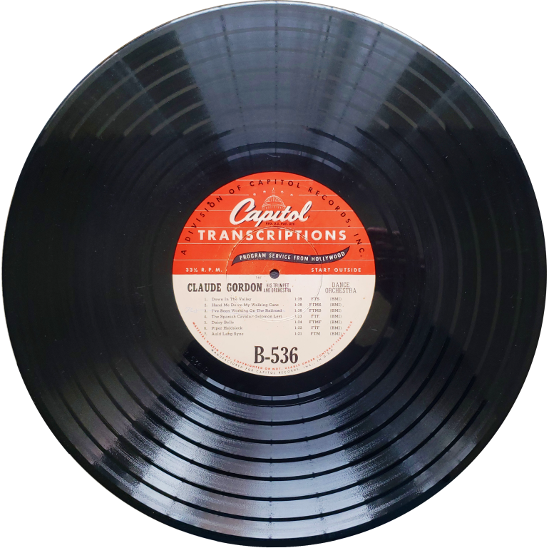 Claude Gordon Capitol Records B-536