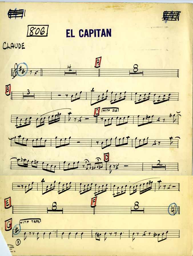 Claude Gordon playing trumpet on El Capitan arranged by Billy May - Page 1