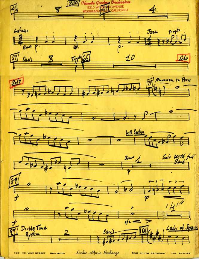 Claude Gordon playing trumpet on Fantasia arranged by Billy May - Page 2
