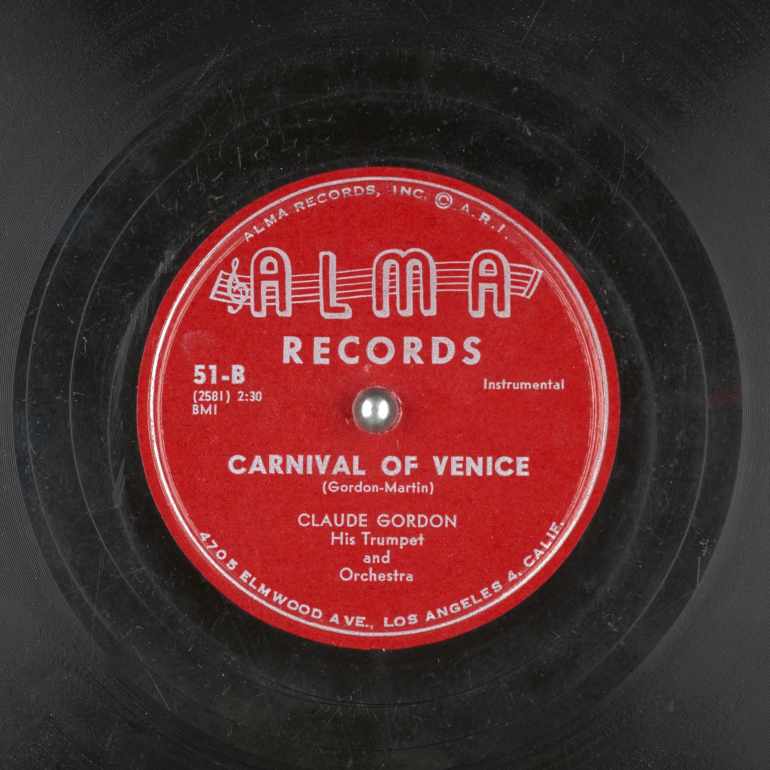 Claude Gordon Record Carnival of Venice