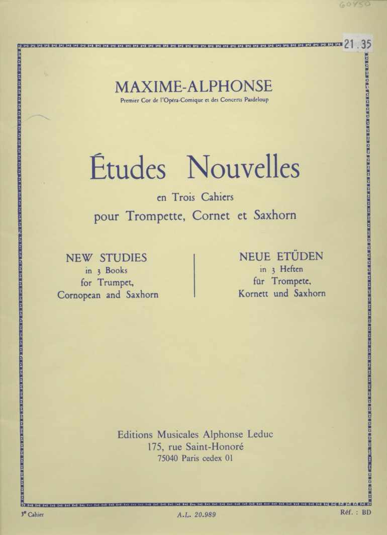 Maxime-Alphonse's Etudes Nouvelles