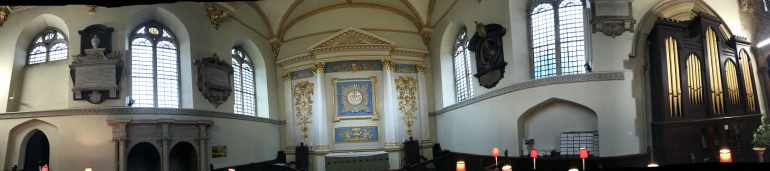 Saint Mary's of Bruton Interior Panoramic View