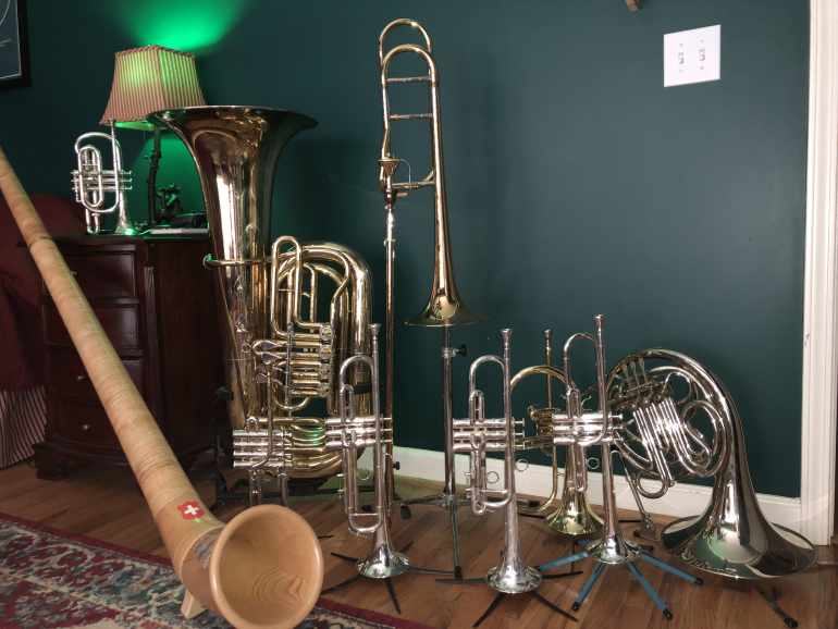Trumpets, Cornet, French Horn, Tuba, and Alphorn
